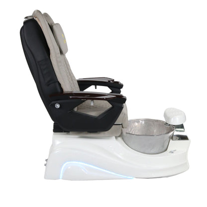 Pedicure Spa Chair - Frost (Wood | Light Grey | White)