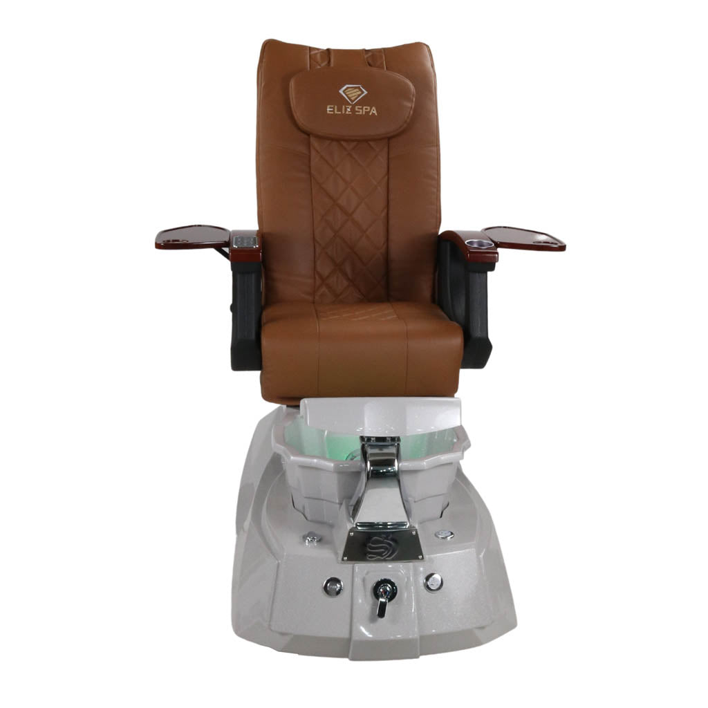 Pedicure Spa Chair - Luna (Wood | Cappuccino | Grey )