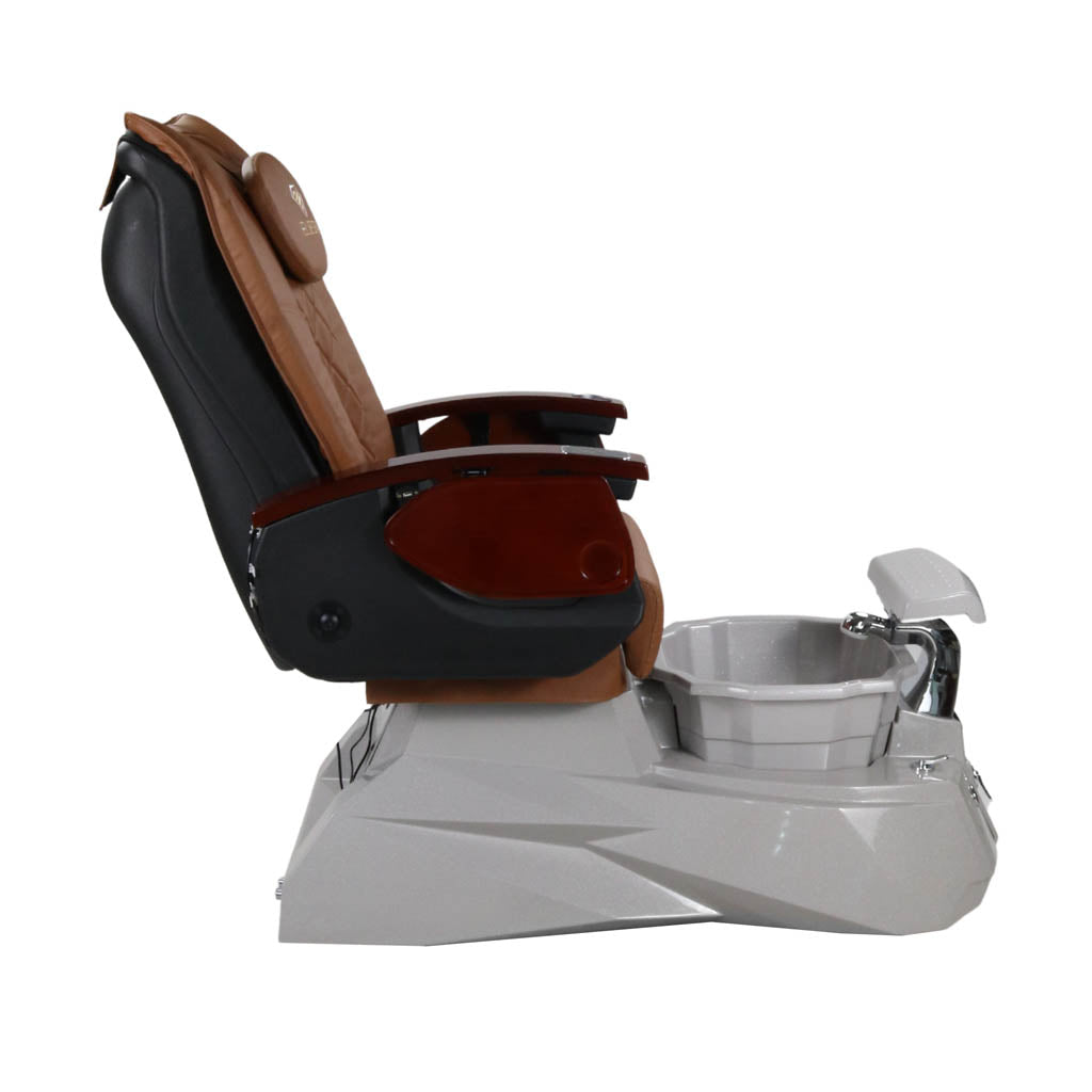 Pedicure Spa Chair - Luna (Wood | Cappuccino | Grey )