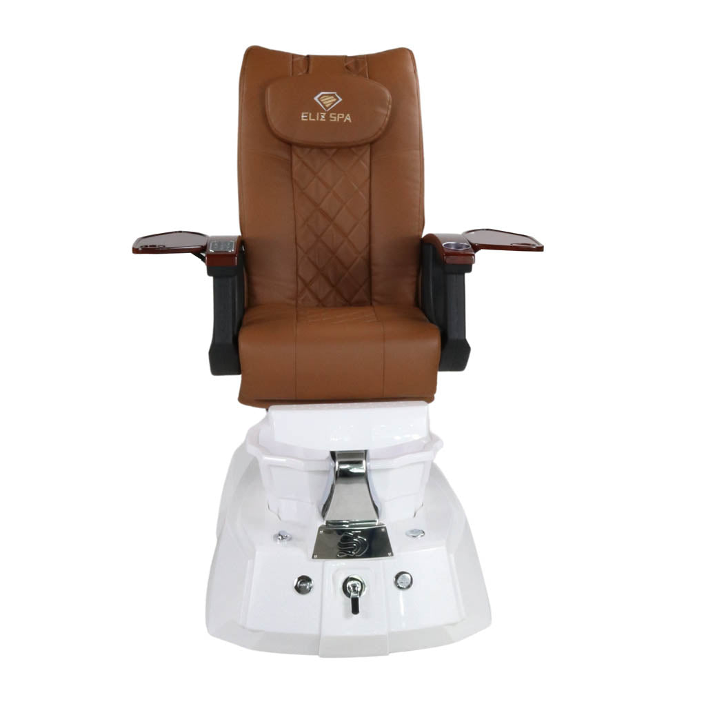 Pedicure Spa Chair - Luna (Wood | Cappuccino | White)