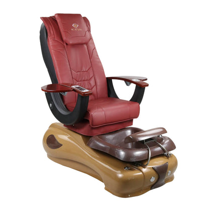 Pedicure Spa Chair - Mocha (Wood | Burgundy | Brown)