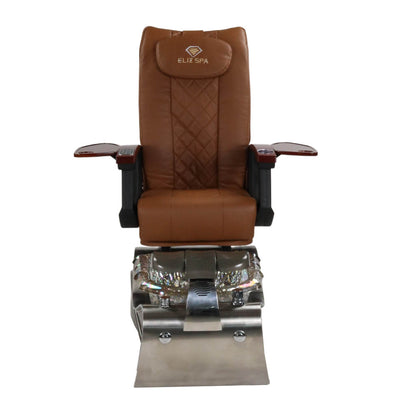 Pedicure Spa Chair - Nimbus (Wood | Cappuccino | Silver)