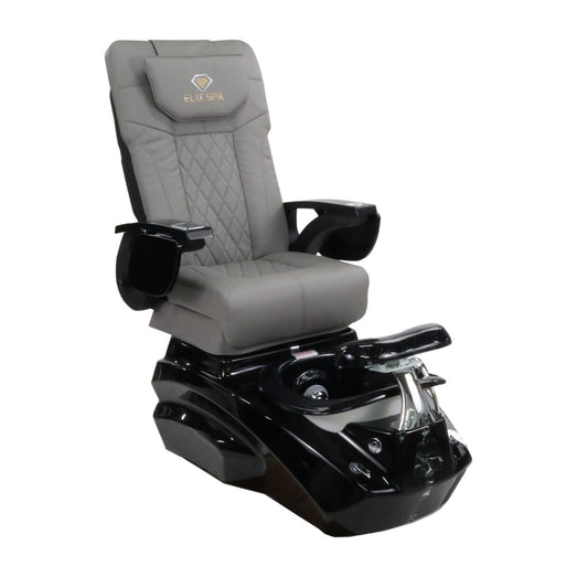 Pedicure Spa Chair - Zeta (Black | Grey | Black)