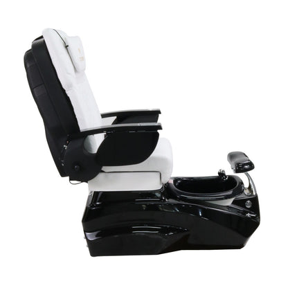 Pedicure Spa Chair - Zeta (Black | White | Black)