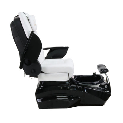 Pedicure Spa Chair - Zeta (Black | White | Black)