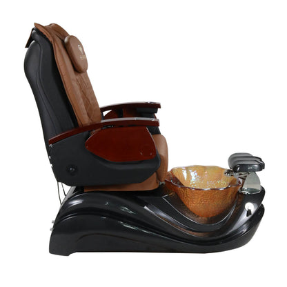 Pedicure Spa Chair - Phoenix (Wood | Cappuccino | Black)