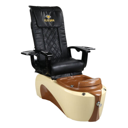 Pedicure Spa Chair - Toffee (Black | Black | Cream)