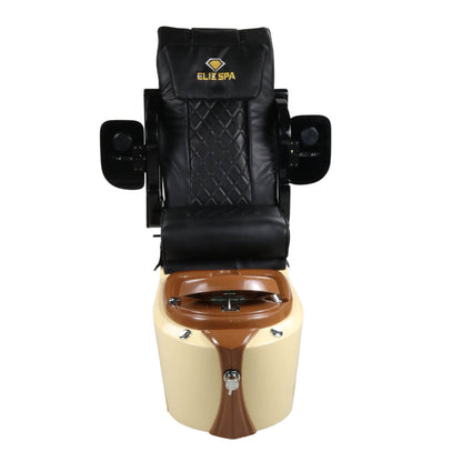 Pedicure Spa Chair - Toffee (Black | Black | Cream)