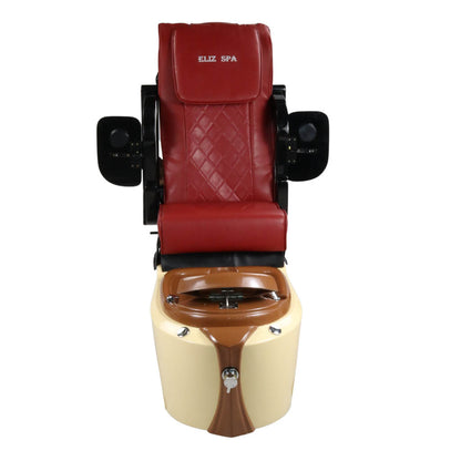 Pedicure Spa Chair - Toffee (Black | Red | Cream)
