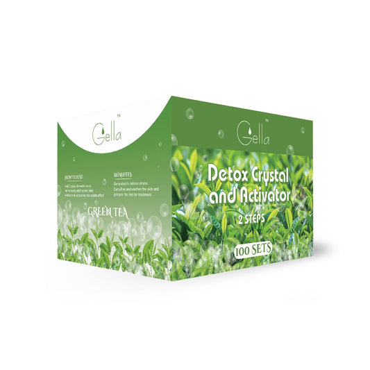 Pedi Soak 2 Step - Green Tea Detox Crystals & Activator 100pc (Carton)