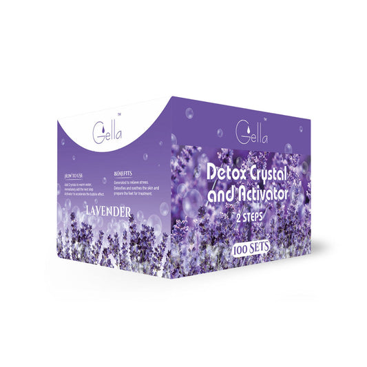 Pedi Soak 2 Step - Lavender Detox Crystals & Activator 100pc (Carton)
