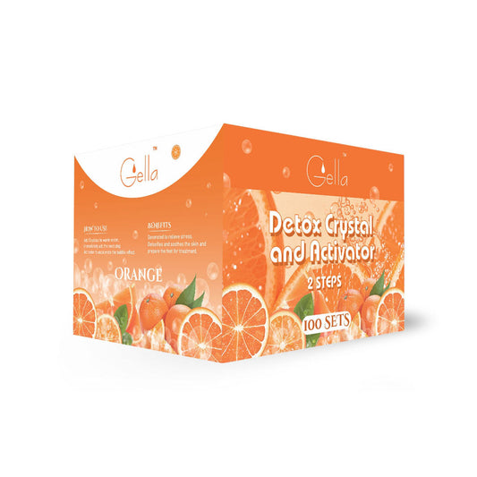 Pedi Soak 2 Step -  Orange Detox Crystals & Activator 100pc (Carton)