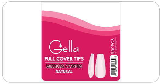 Full Cover Tips - Medium Coffin Natural