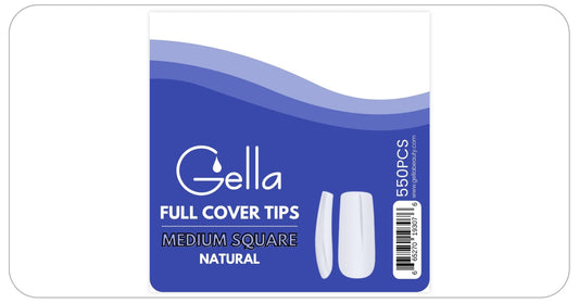 Full Cover Tips - Medium Square Natural