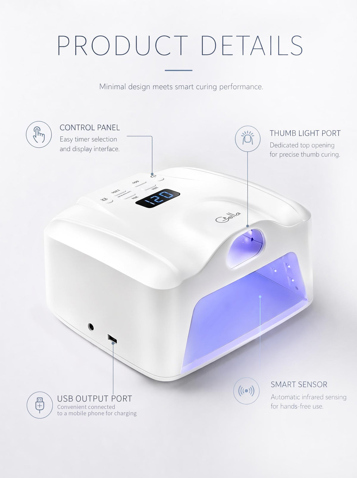 Nail Lamp - Dual Zone White