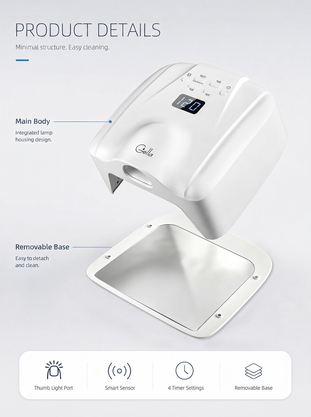 Nail Lamp - Dual Zone White