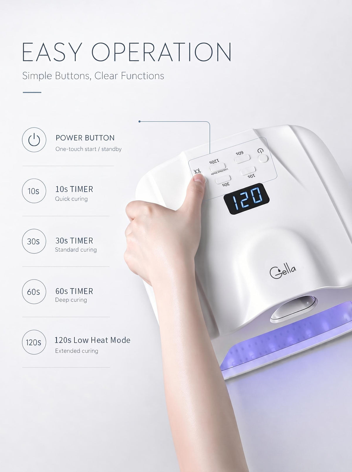 Nail Lamp - Dual Zone White