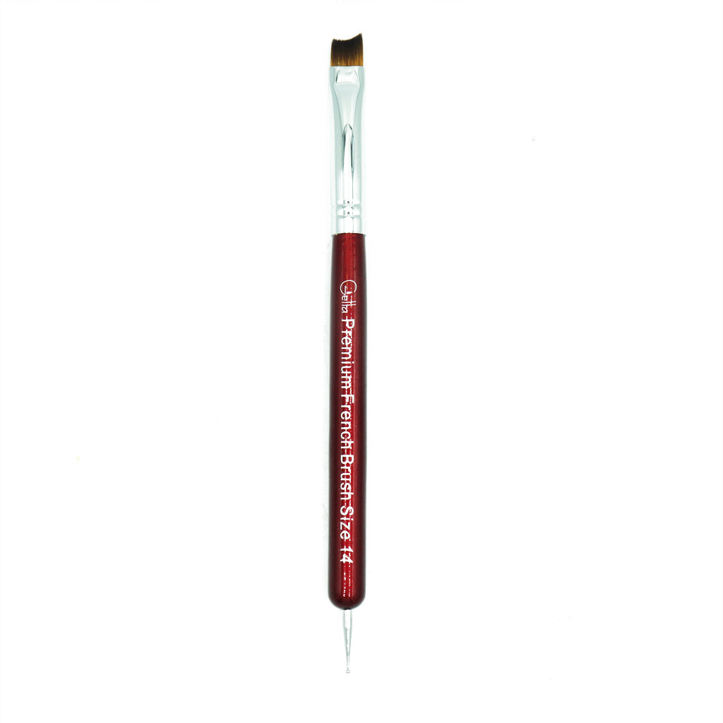 Premium French Crescent Brush - With Dotter Size 14