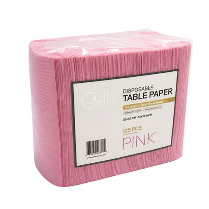 Disposable Table Paper - Pink  125pc (Dental Bibs Barrier Pad)