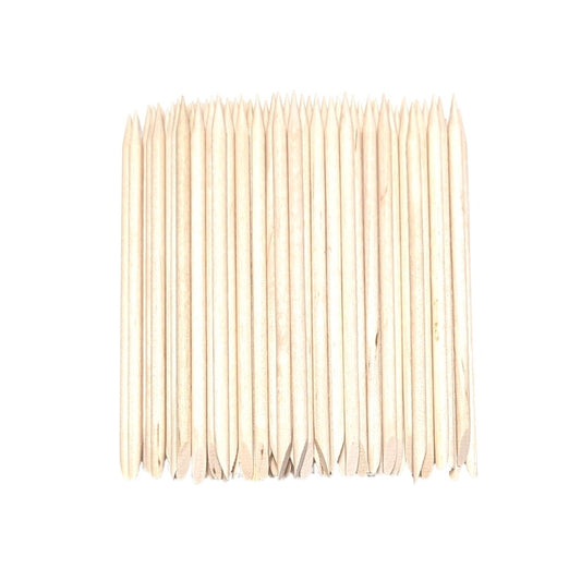 Cuticle Pushers - Disposable Wooden Orange Sticks 100pk