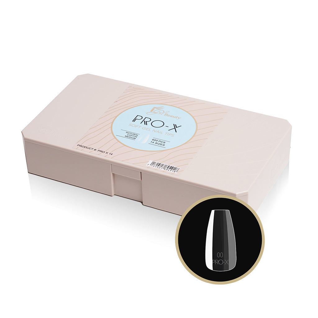 Pro-X Soft Gel Nail Tips - 14 Coffin Medium