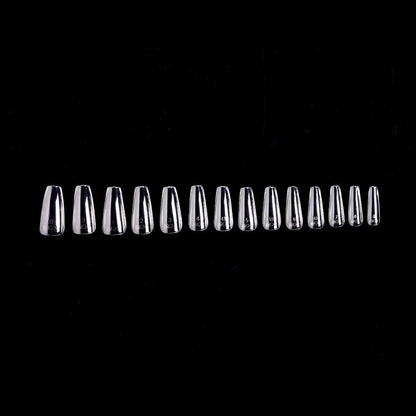 Pro-X Soft Gel Nail Tips - 14 Coffin Medium