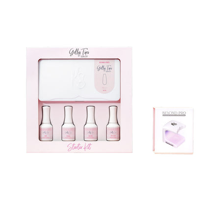 Gelly Tip Kit - GK09 Short Square + Flash Cure Lamp