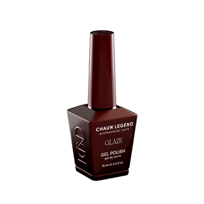 Chaun Legend Glaze Gel Polish bottle Cherry Fangs LGG01 Professional gel polish, 15 ml (0.5 fl oz), featured in the Glaze Collection