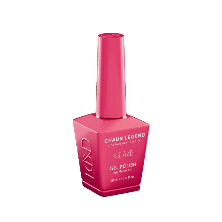 Chaun Legend Glaze Gel Polish bottle Barbie On The Rocks LGG02 Professional gel polish, 15 ml (0.5 fl oz), featured in the Glaze Collection