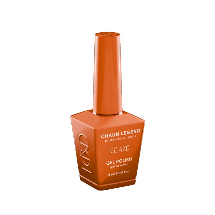 Chaun Legend Glaze Gel Polish bottle Aperol Spritz LGG03 Professional gel polish, 15 ml (0.5 fl oz), featured in the Glaze Collection