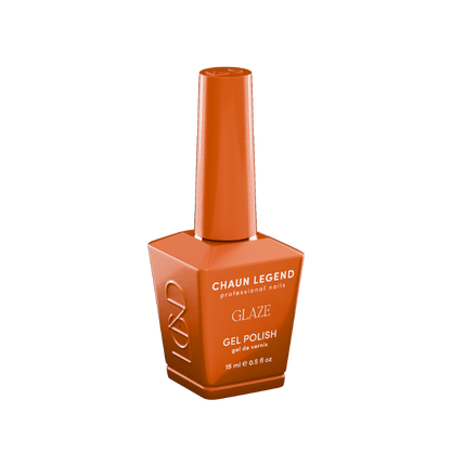 Chaun Legend Glaze Gel Polish bottle Aperol Spritz LGG03 Professional gel polish, 15 ml (0.5 fl oz), featured in the Glaze Collection