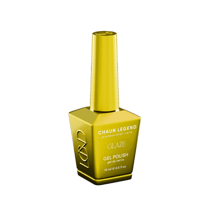 Chaun Legend Glaze Gel Polish bottle Lemon Drop LGG04 Professional gel polish, 15 ml (0.5 fl oz), featured in the Glaze Collection