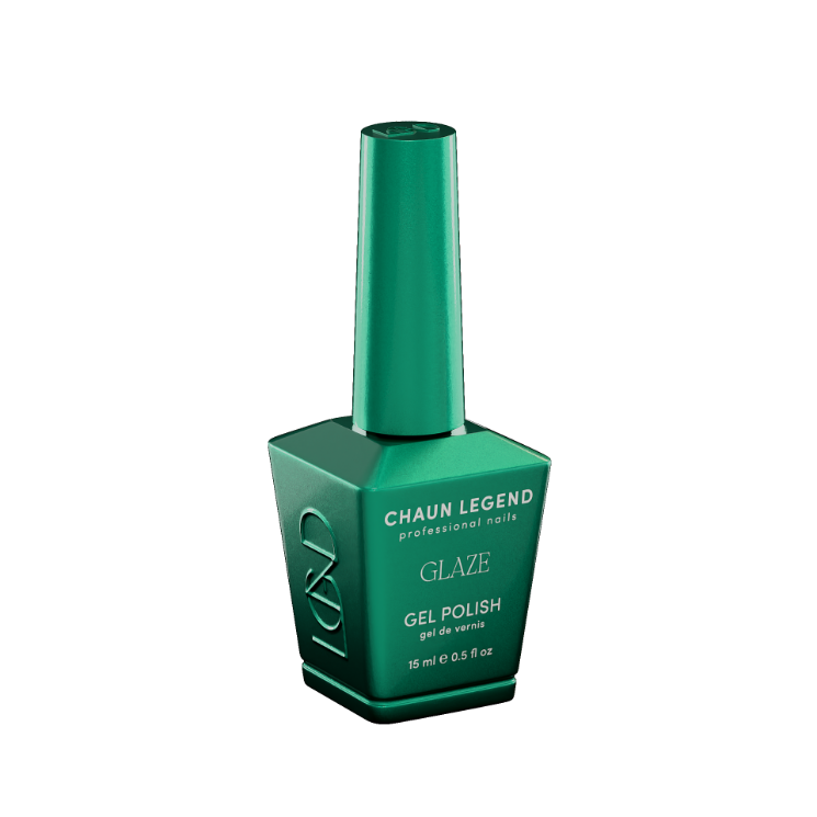 Chaun Legend Glaze Gel Polish bottle Twerk-quoise LGG07 Professional gel polish, 15 ml (0.5 fl oz), featured in the Glaze Collection