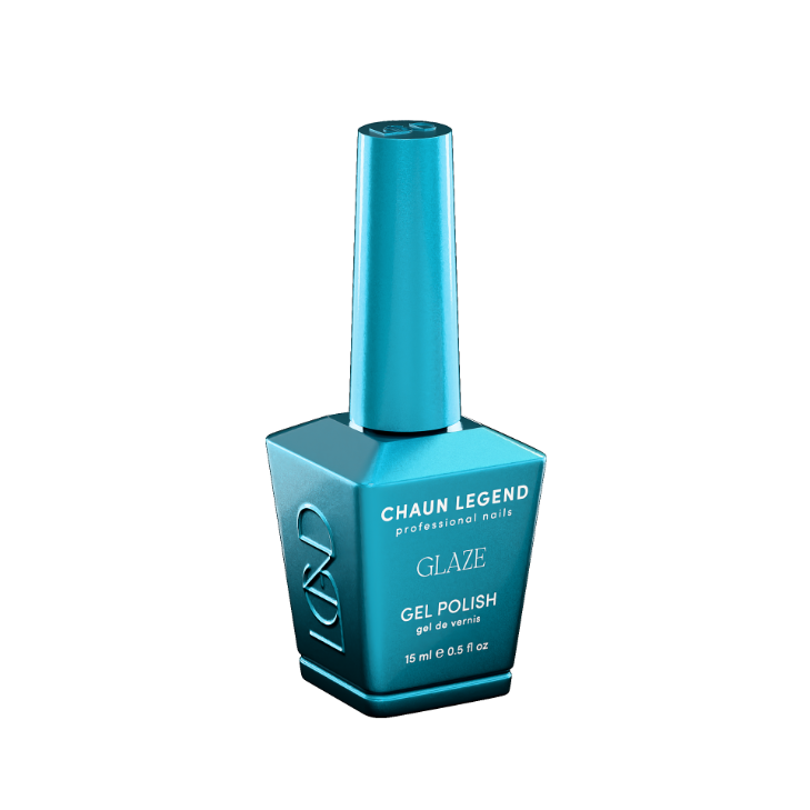 Chaun Legend Glaze Gel Polish bottle Heart Of The Ocean LGG08 Professional gel polish, 15 ml (0.5 fl oz), featured in the Glaze Collection