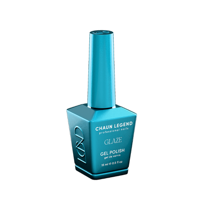 Chaun Legend Glaze Gel Polish bottle Heart Of The Ocean LGG08 Professional gel polish, 15 ml (0.5 fl oz), featured in the Glaze Collection