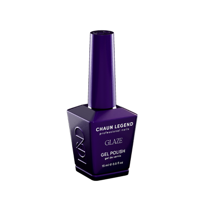 Chaun Legend Glaze Gel Polish bottle Grape Sangria LGG10. Professional gel polish, 15 ml (0.5 fl oz), featured in the Glaze Collection