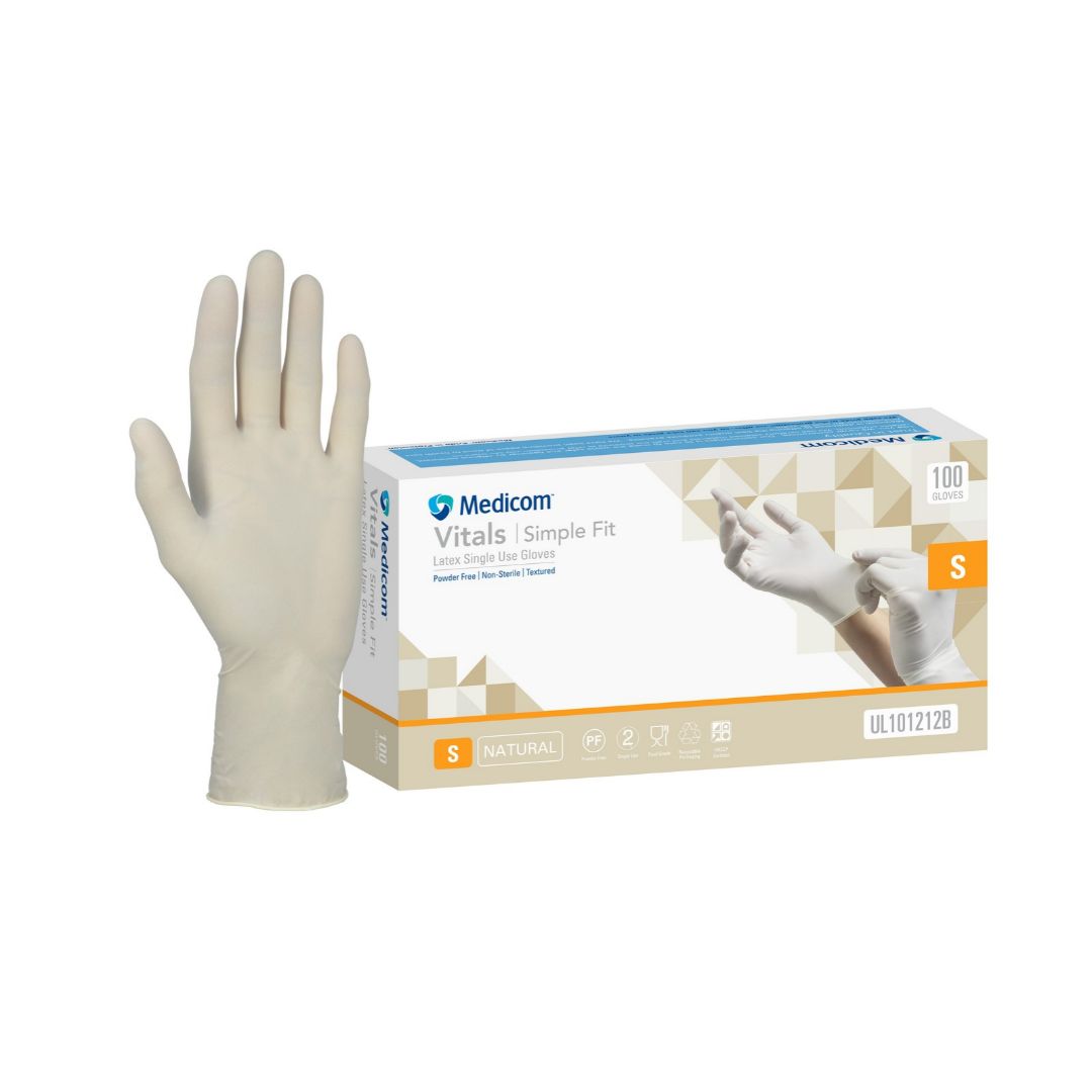 Latex Gloves - Powder Free Natural