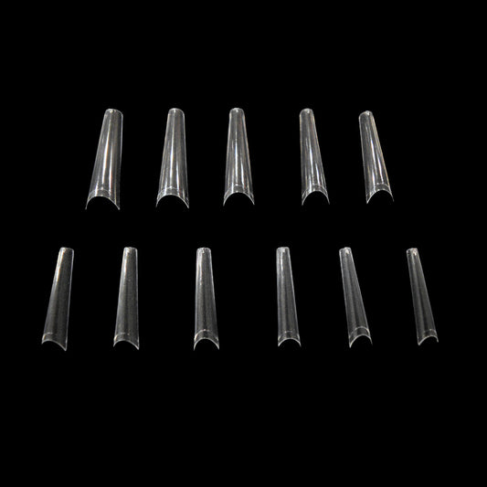 Nail Tips - Coffin Clear 0 - 10 550pc