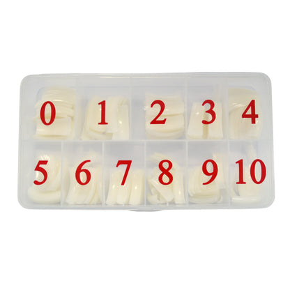 Nail Tips - Regular Natural 0 - 10 550pc