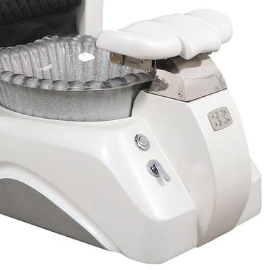 Pedicure Spa Chair - Titus (White | Burgundy | White)