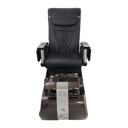 Pedicure Spa Chair - Stella (Black | Black | Brown)