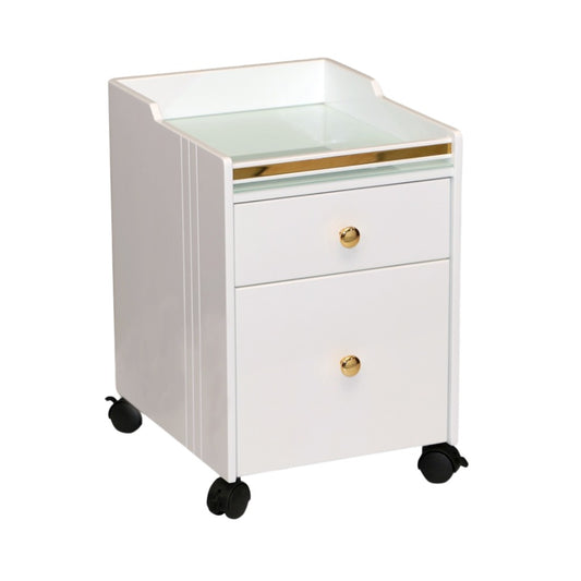 Pedicure Trolley - ACDSI Midas White & Gold