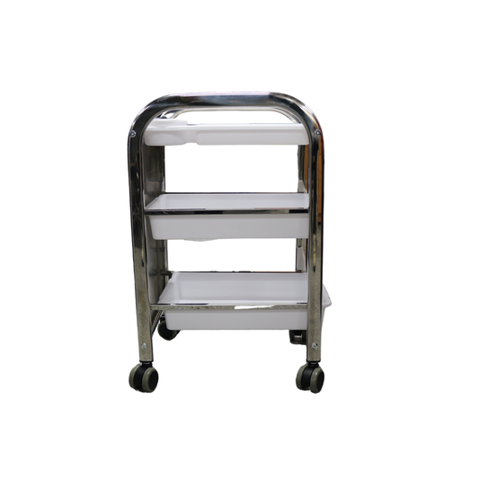Pedicure Trolley White 3 Tier