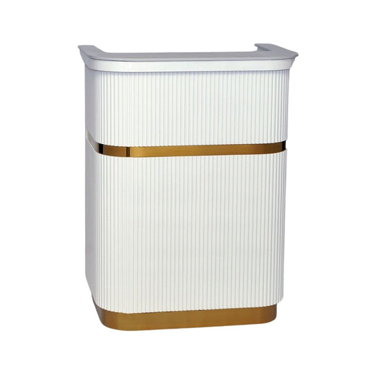 Reception Desk - REPA08 Midas White & Gold