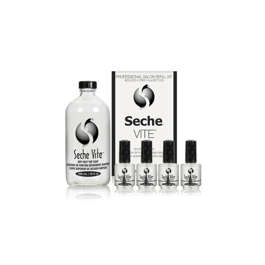 Nail Polish - Vite Dry Fast Top Coat Professional Kit 473ml Refill & 4 x 14ml