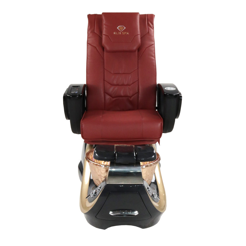 Pedicure Spa Chair - Divine (Black | Burgundy | Black)