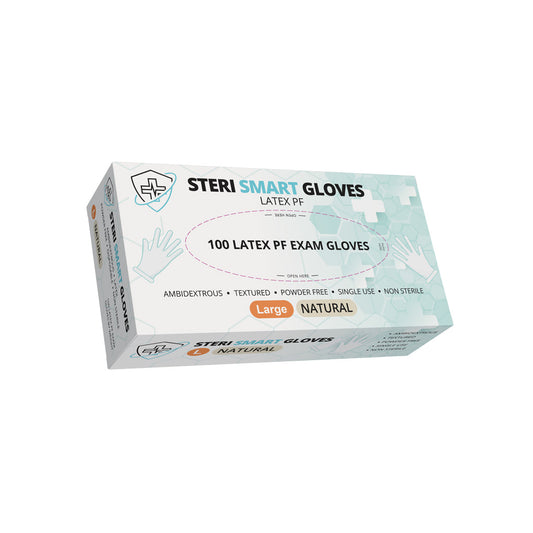 Latex Gloves - Powder Free Natural Large 100pc
