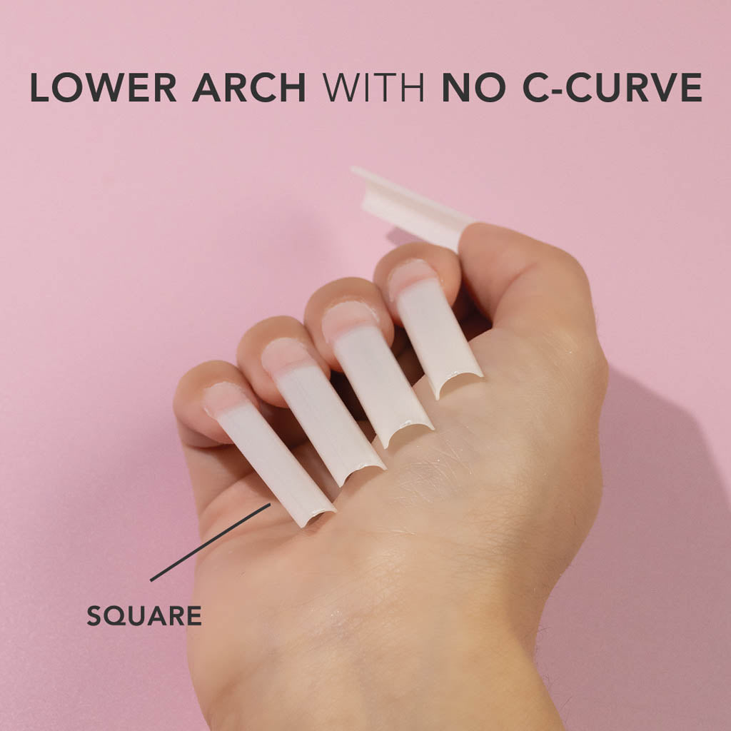 Non C-Curve Tip - NONCN03 XXL Square Natural 500pc