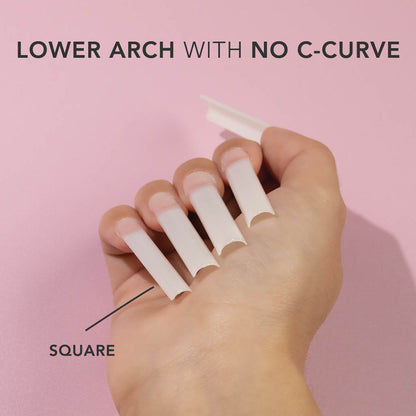 Non C-Curve Tip - NONCN03 XXL Square Natural 500pc
