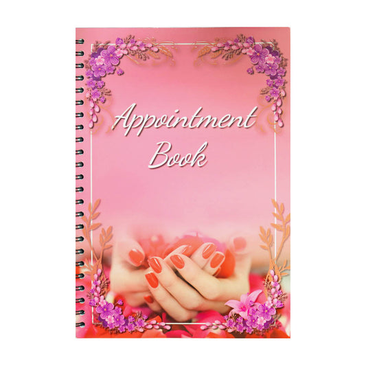 Appointment Book 4 Column Pink 300 pages Diamond Nail Supplies